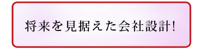 将来を見据えた会社設計